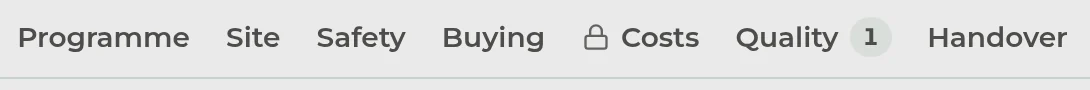 The Ballyrinn Hub job's tabs, with a lock on Costs.